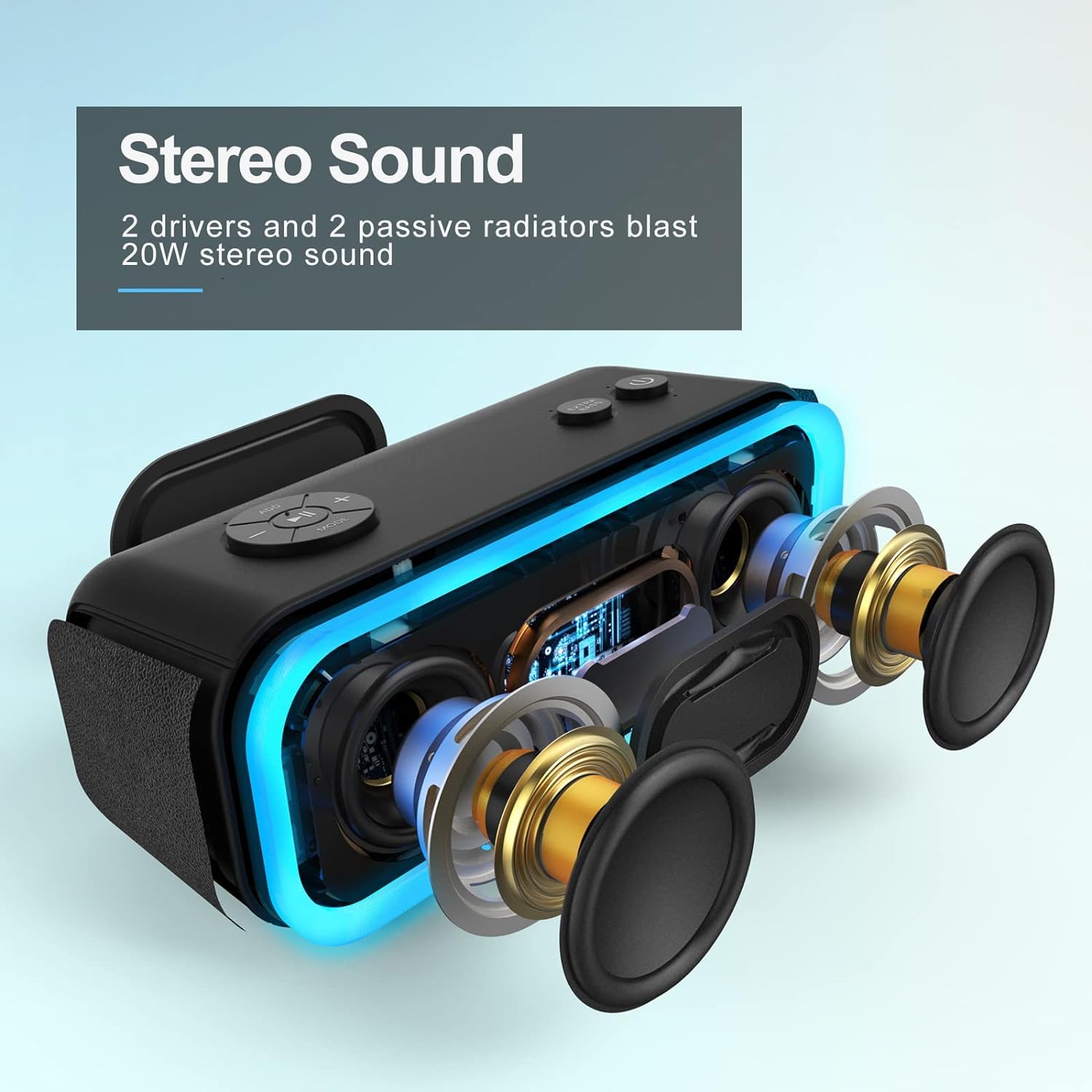 Foto 3 pulgar | Altavoz Bluetooth Doss Soundbox Pro 20w Estéreo Ipx6 Gris - Venta Internacional.
