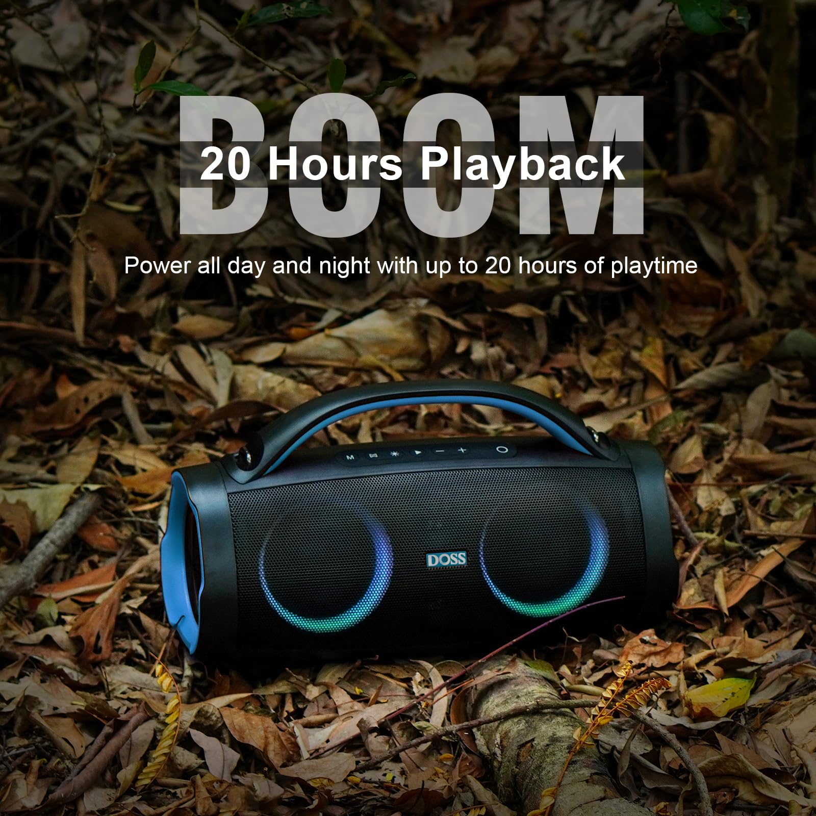 Foto 4 pulgar | Altavoz Bluetooth Doss Extreme Boom Pro 100w Estéreo Azul - Venta Internacional.