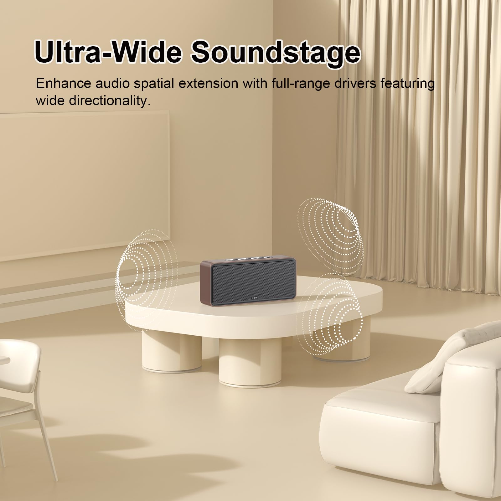 Foto 6 pulgar | Altavoz Bluetooth Doss Soundbox Xl 32w Con Subwoofer Dorado - Venta Internacional.