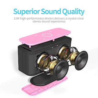 Foto 2 | Altavoz Bluetooth Doss Soundbox Touch 12w Hd Sound Pink - Venta Internacional.
