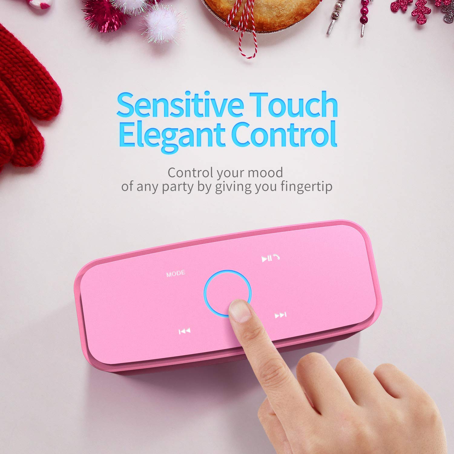 Foto 6 pulgar | Altavoz Bluetooth Doss Soundbox Touch 12w Hd Sound Pink - Venta Internacional.