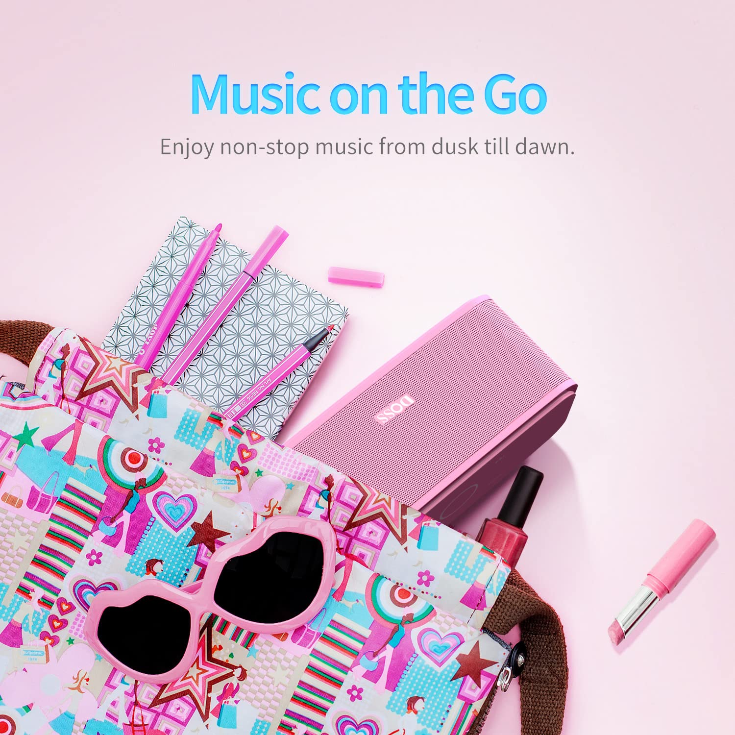 Foto 7 pulgar | Altavoz Bluetooth Doss Soundbox Touch 12w Hd Sound Pink - Venta Internacional.