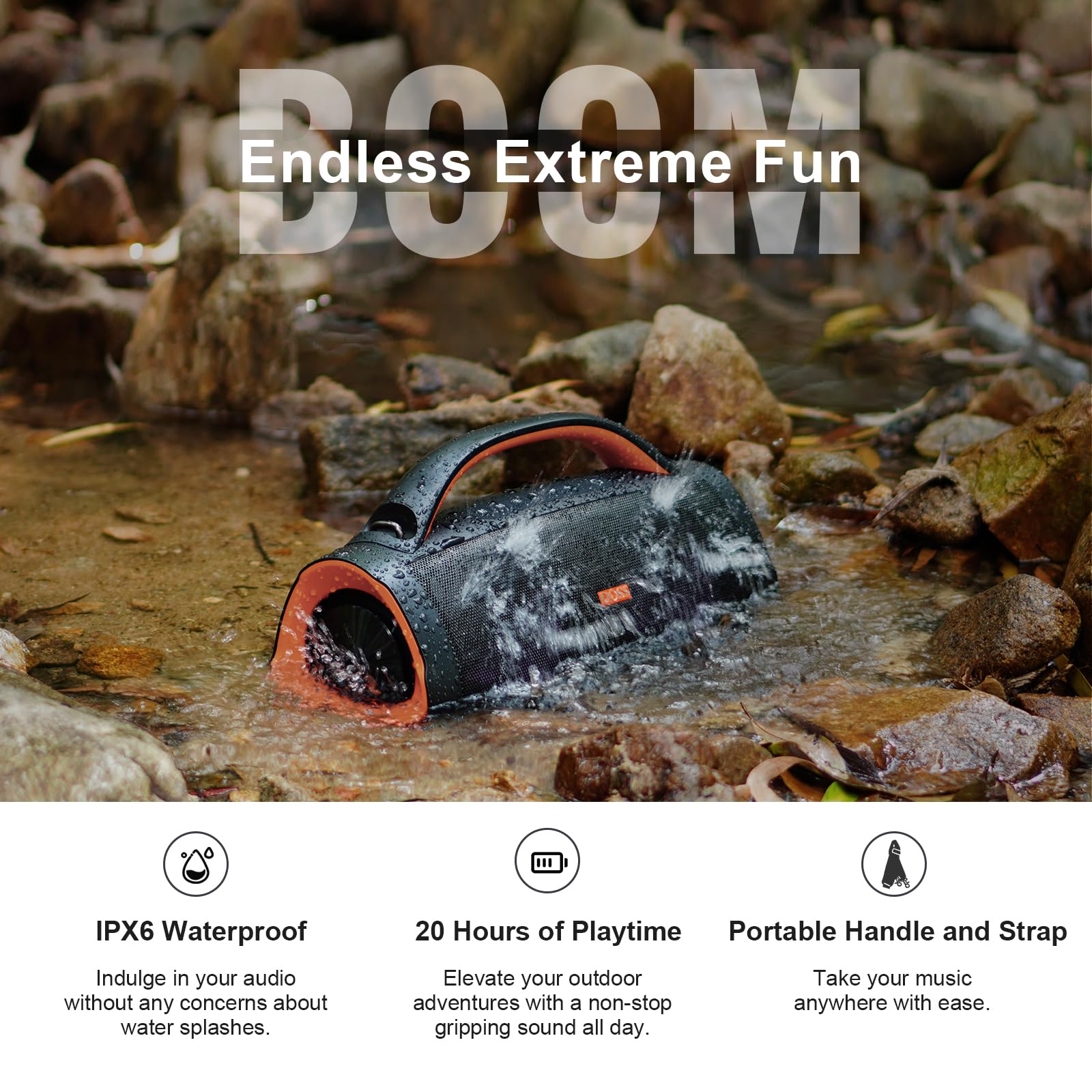 Foto 5 pulgar | Altavoz Bluetooth Doss Extreme Boom+ 100w Ipx6 Impermeable - Venta Internacional