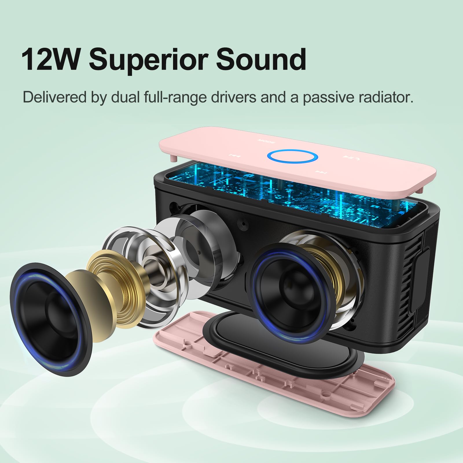 Foto 3 pulgar | Altavoz Bluetooth Doss Soundbox Touch 12w Ipx5 Impermeable - Venta Internacional