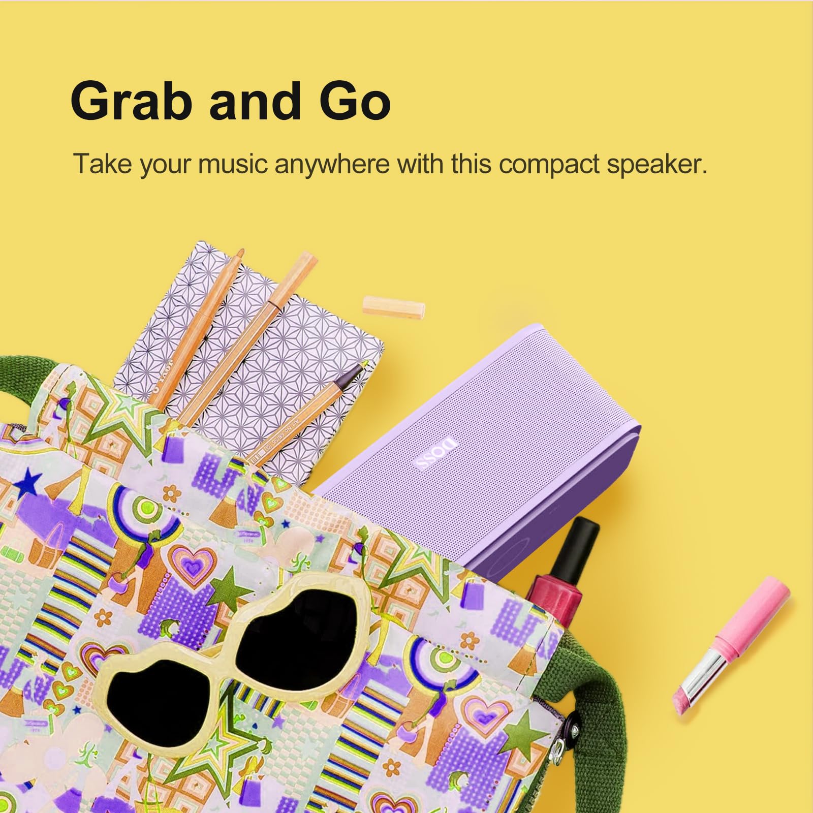 Foto 7 pulgar | Altavoz Bluetooth Doss Soundbox Touch 12w Hd Sound Purple - Venta Internacional.