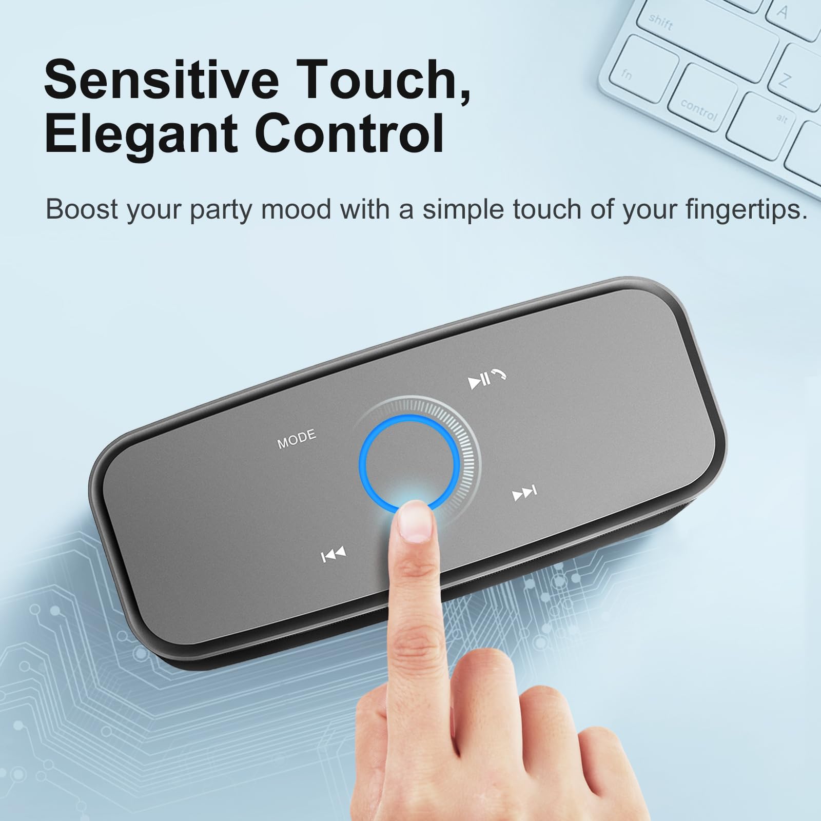 Foto 4 pulgar | Altavoz Bluetooth Doss Soundbox Touch 12w Hd Sound Grey - Venta Internacional.
