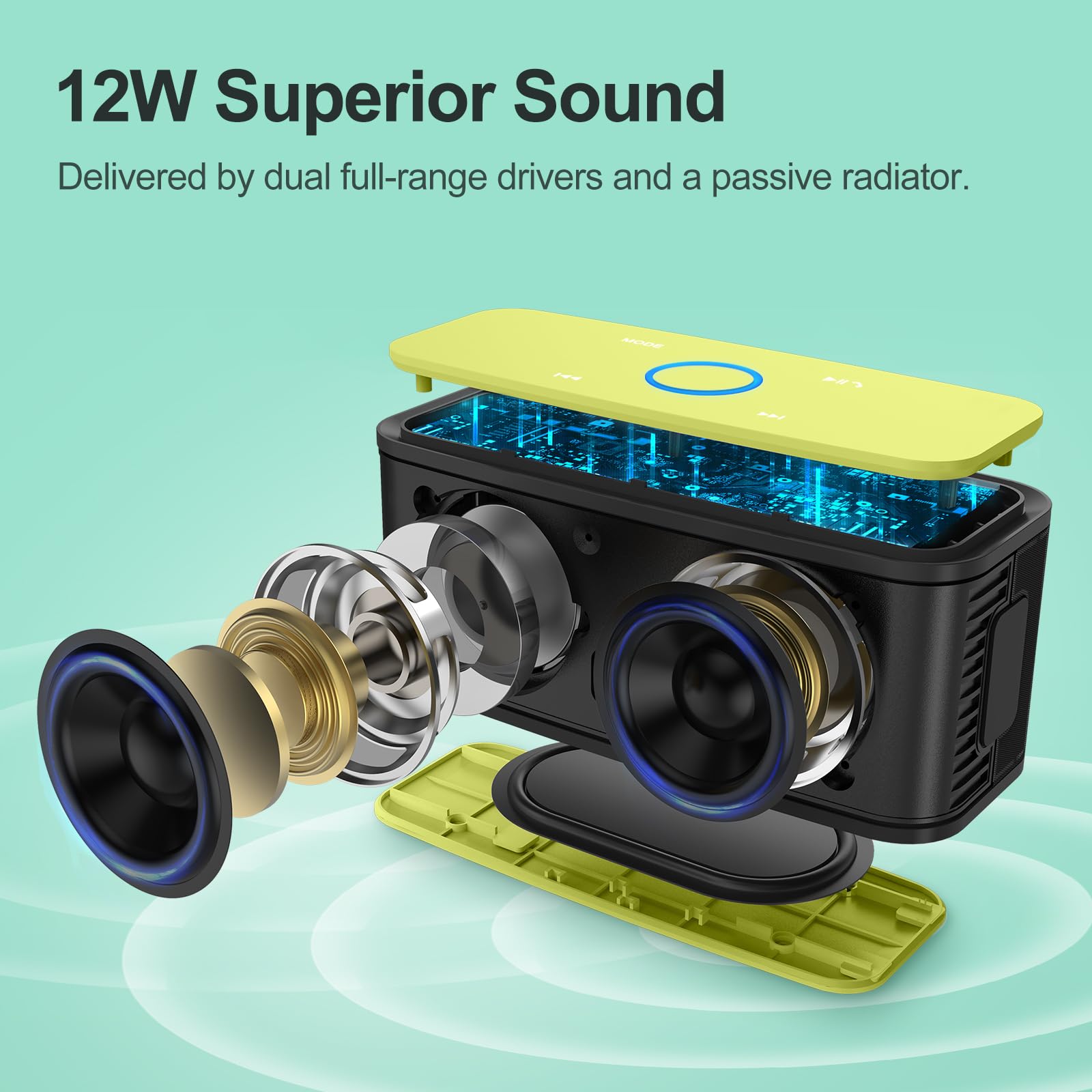 Foto 3 pulgar | Altavoz Bluetooth Doss Soundbox Touch 12w Hd Sound Yellow - Venta Internacional.