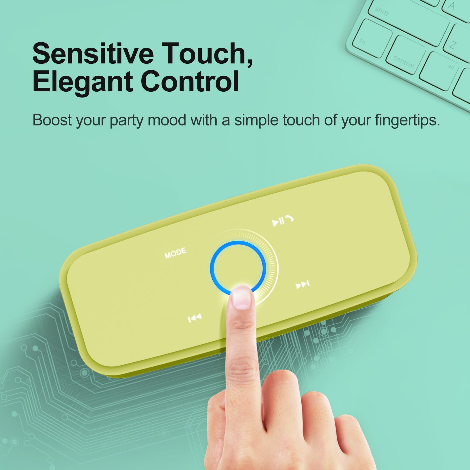 Foto 4 pulgar | Altavoz Bluetooth Doss Soundbox Touch 12w Hd Sound Yellow - Venta Internacional.