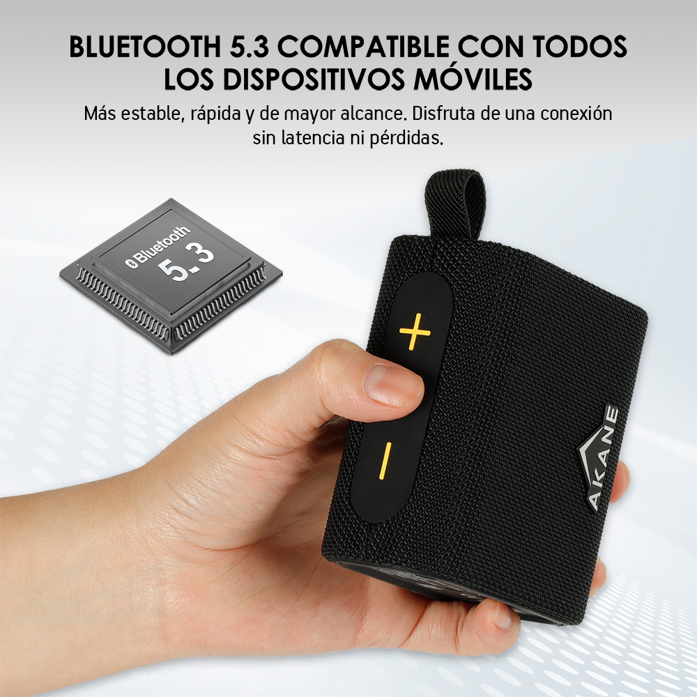 Foto 7 pulgar | Bocina Bluetooth Portátil Mini 7 Watts Resistencia Al Agua Ip67, Akane, Color Negro