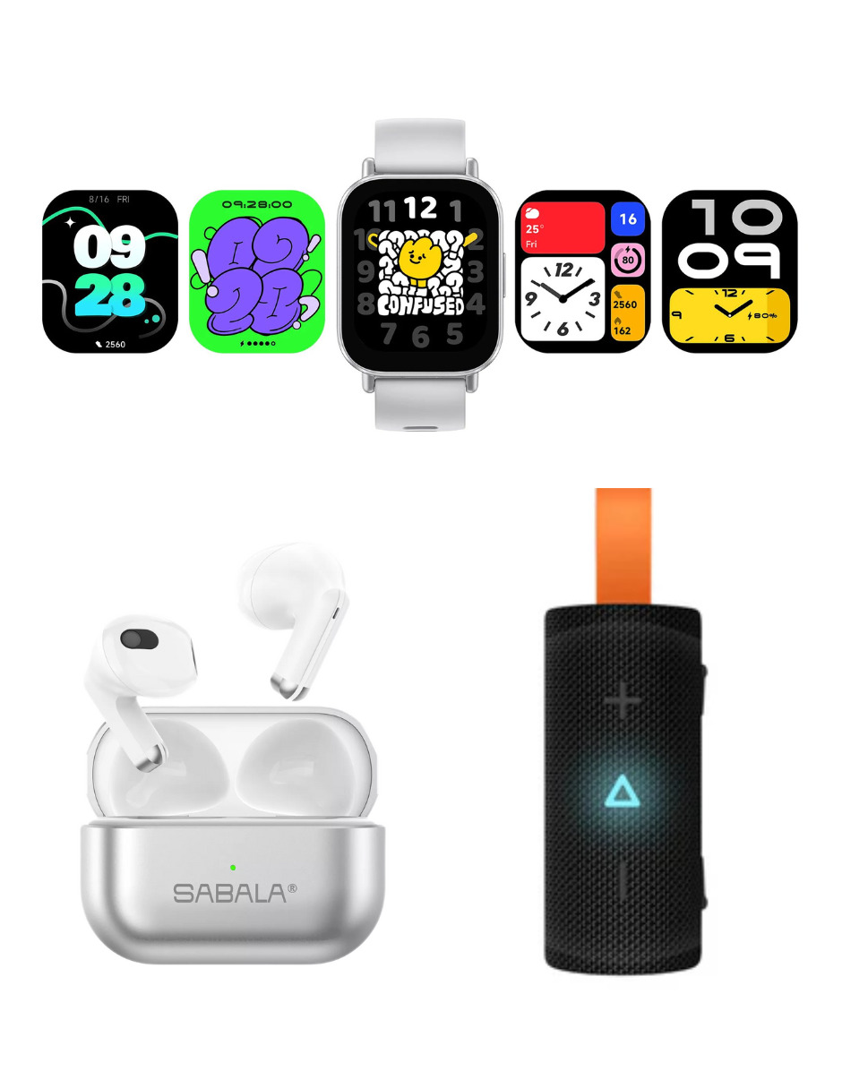 Foto 3 pulgar | Bundle Xiaomi Sound Poket Negro + Xiaomi Redmi Watch 5 Active + Sabala St-59.