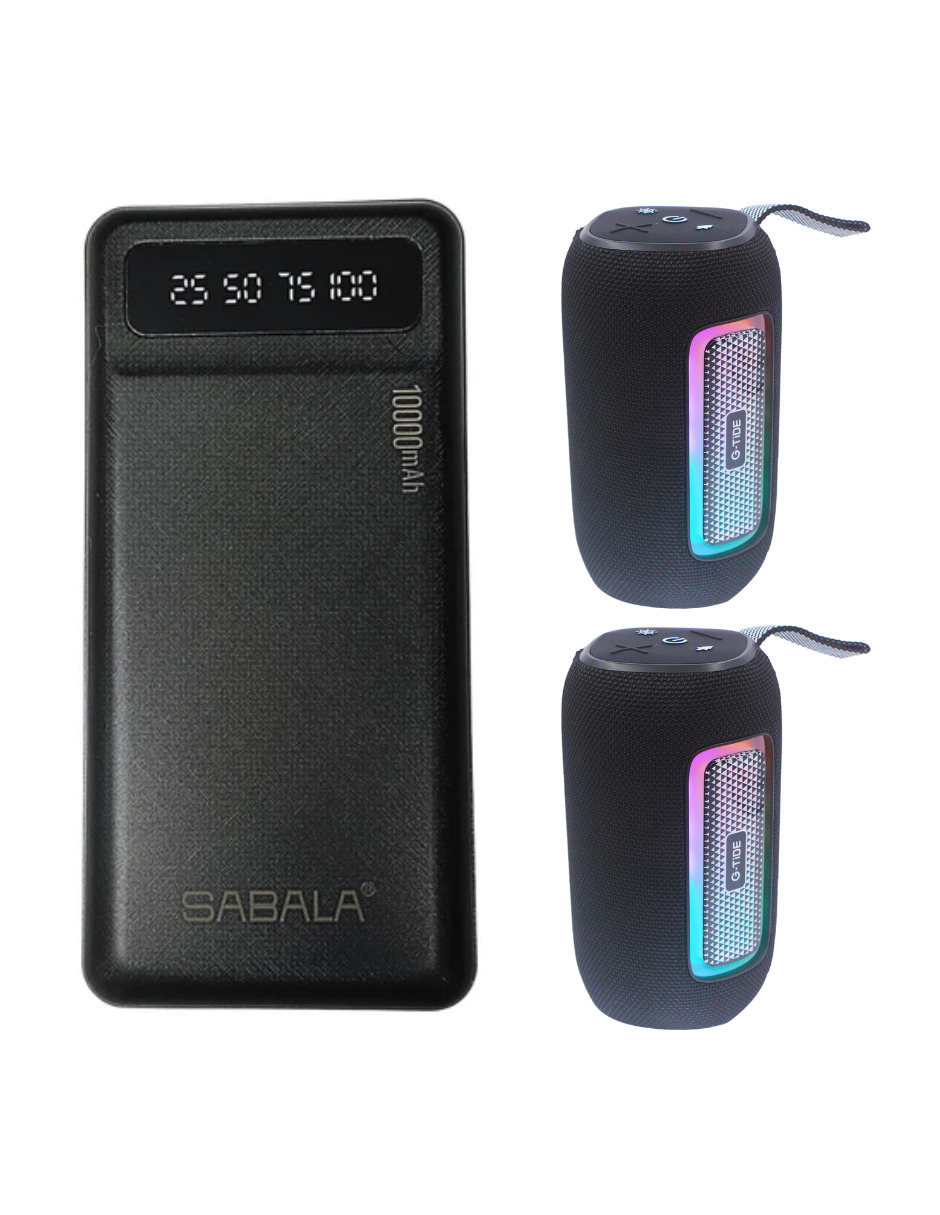 Foto 2 pulgar | Bundle De 2 G-tide Sv41 Negro + 1 Power Bank 10000mha Sabala