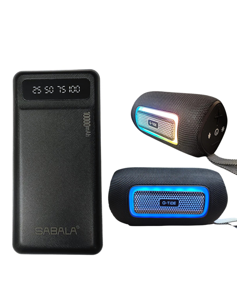 Foto 3 pulgar | Bundle De 2 G-tide Sv41 Negro + 1 Power Bank 10000mha Sabala