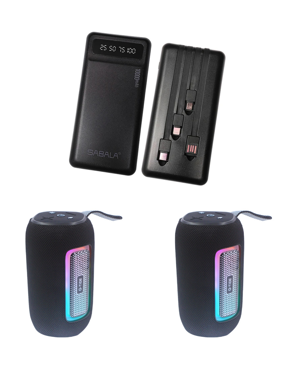 Foto 5 pulgar | Bundle De 2 G-tide Sv41 Negro + 1 Power Bank 10000mha Sabala