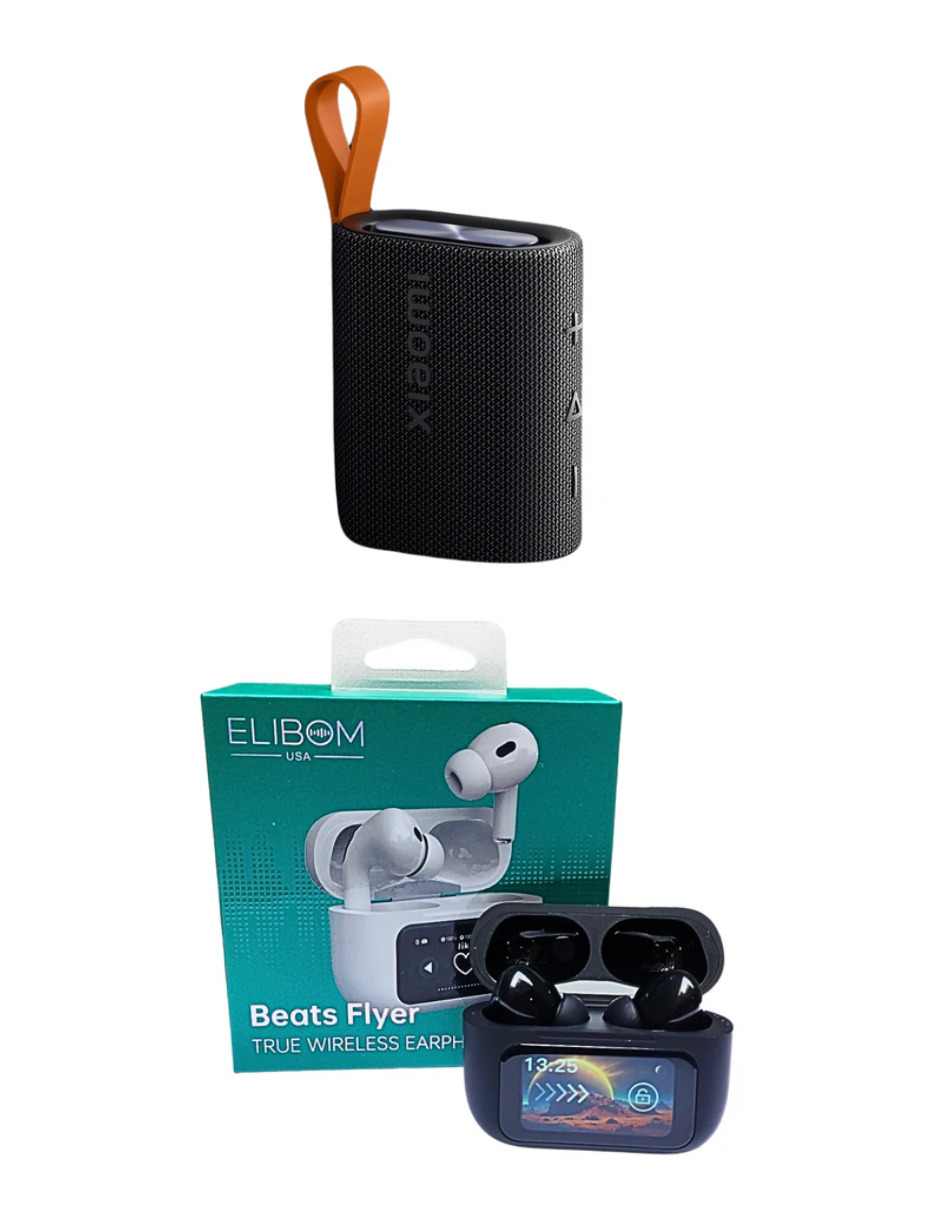 Foto 6 pulgar | Bundle Xiaomi Sound Poket Negro + Elibom Beats Flyer.