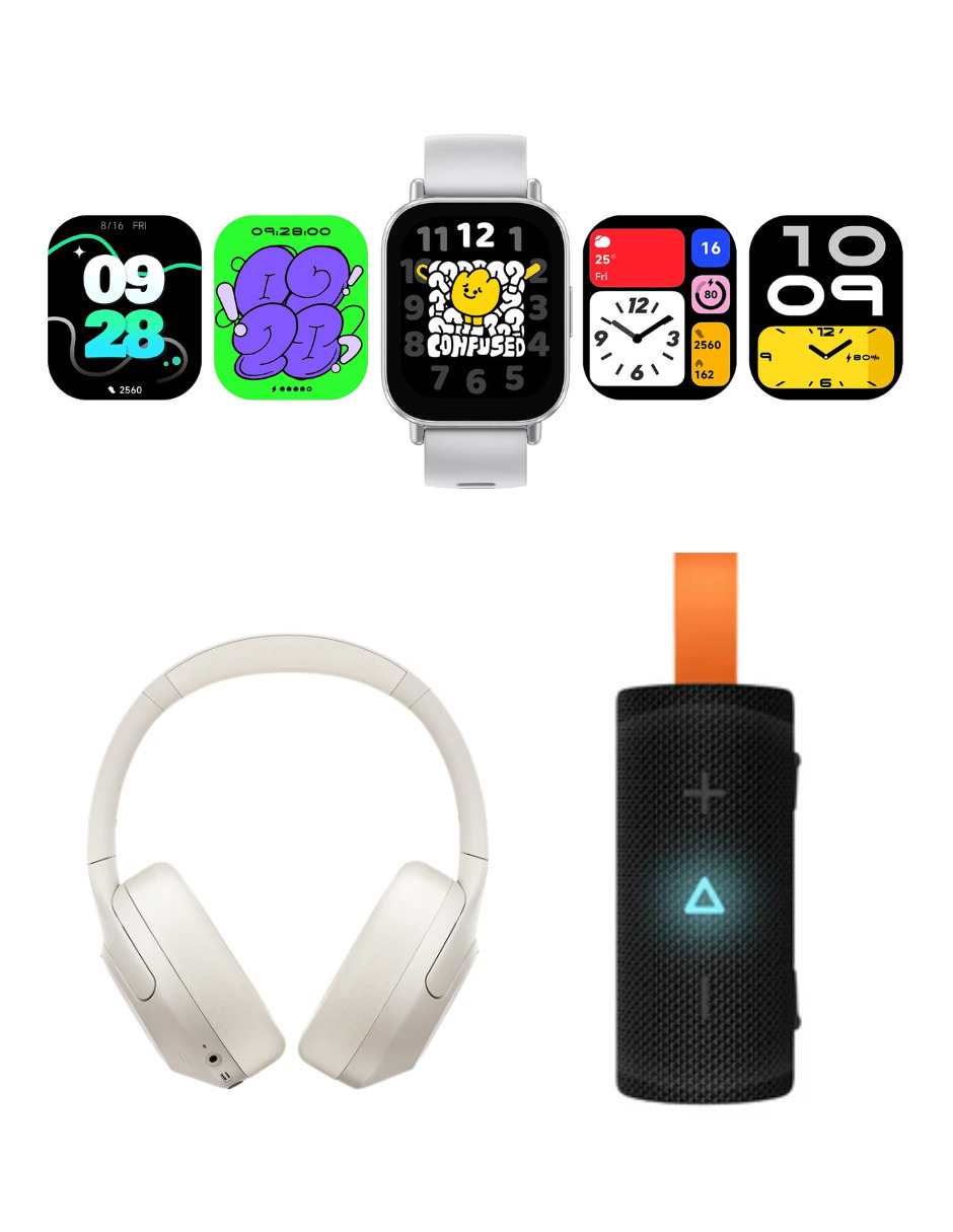 Foto 3 pulgar | Bundle Xiaomi Sound Poket Negro + Filwans H-zero + Xiaomi Redmi Watch 5 Active