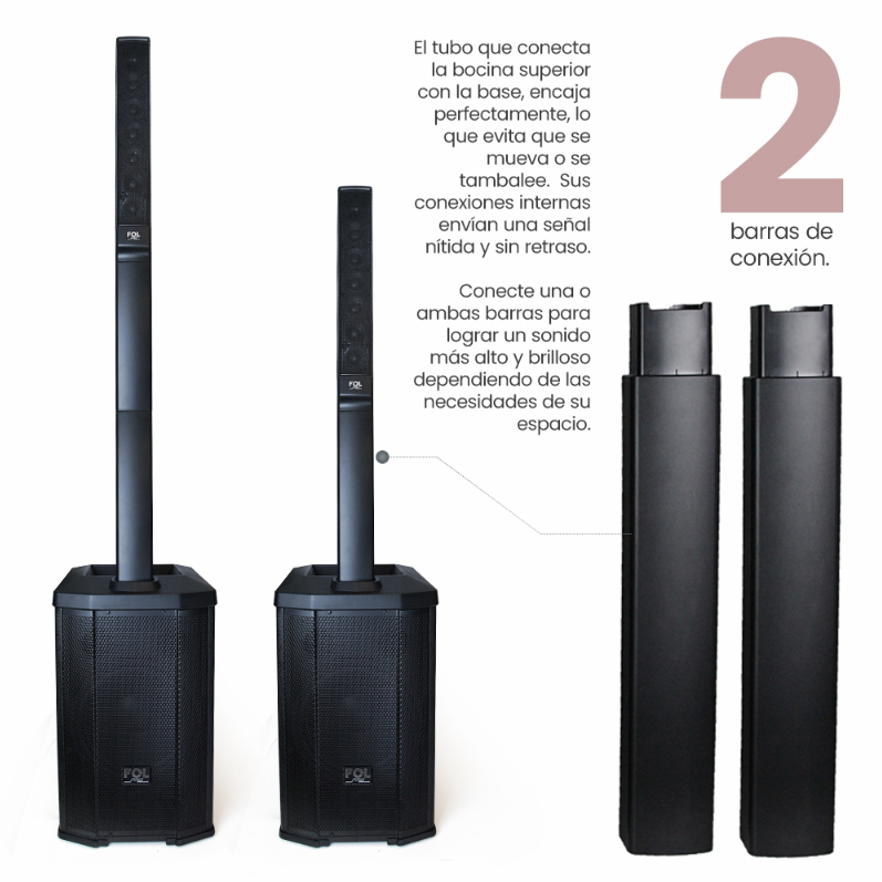 Foto 6 | Bocina Fol Torre De Sonido Bluetooth Tws 2 Micrófonos Inalambricos Fs-t900 Negro 900 Watts