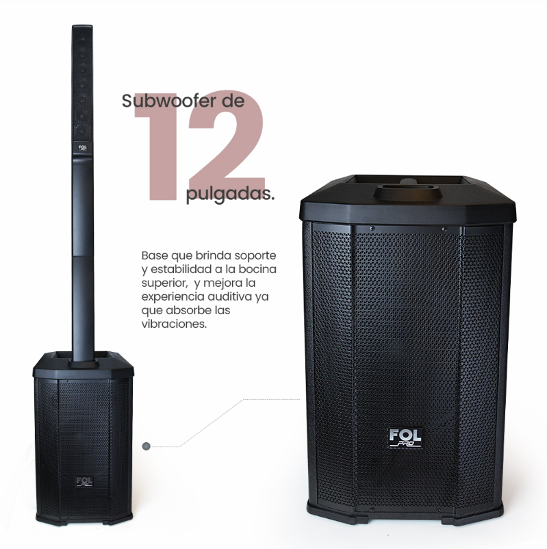 Foto 8 pulgar | Bocina Fol Torre De Sonido Bluetooth Tws 2 Micrófonos Inalambricos Fs-t900 Negro 900 Watts