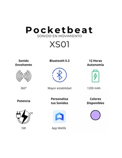 Foto 3 | Bocina Bluethoot Infinix Pocketbeat Púpura