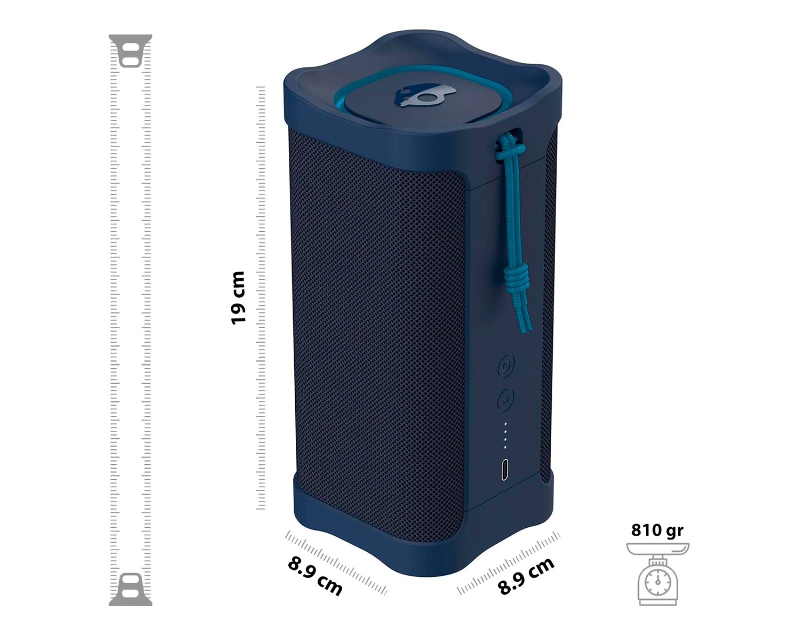 Foto 5 pulgar | Skullcandy Terrain Xl Altavoz Bluetooth Inalámbrico Contra Agua Ipx7 Azul