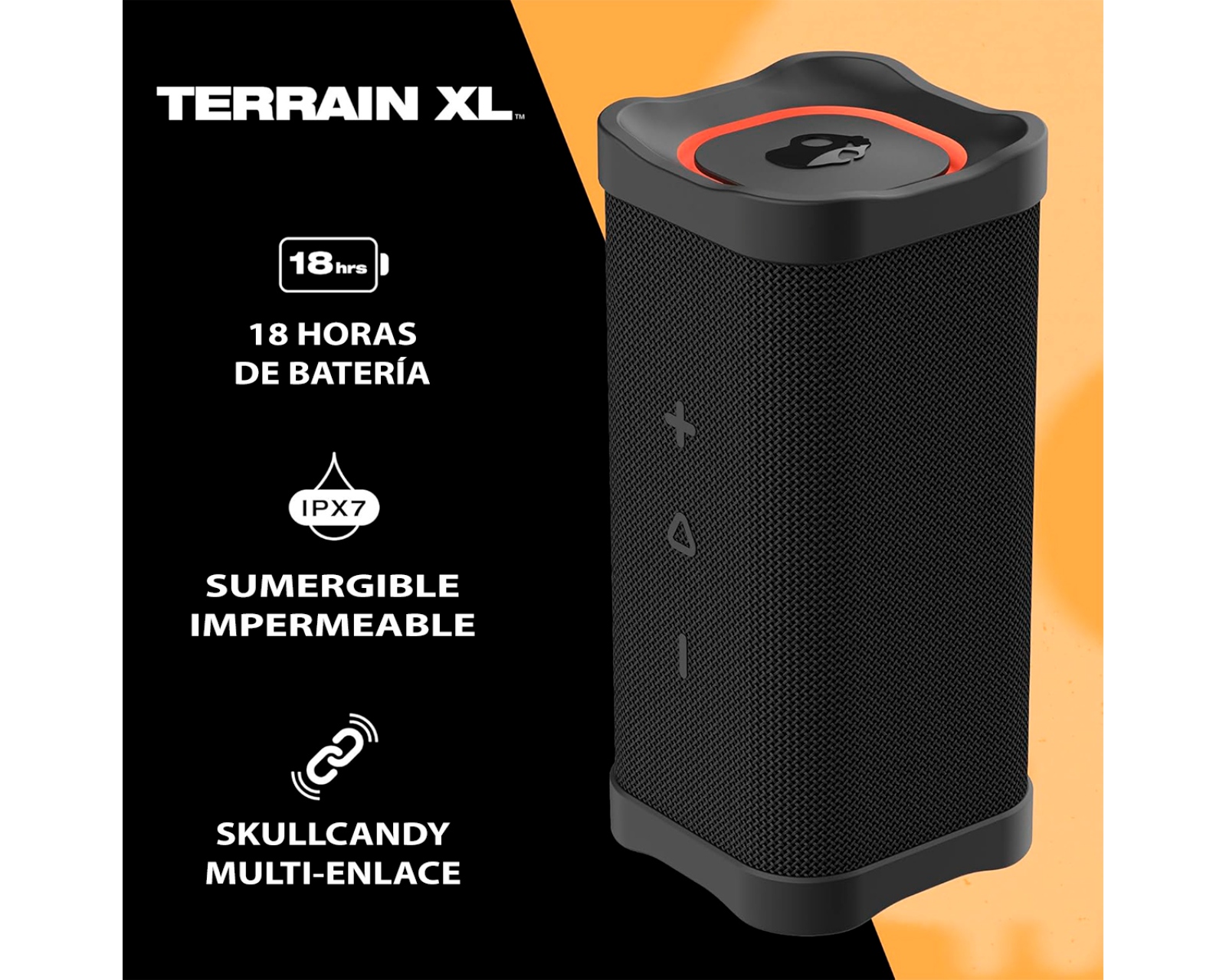 Foto 2 | Skullcandy Terrain Xl Altavoz Bluetooth Inalámbrico Contra Agua Ipx7 Negro