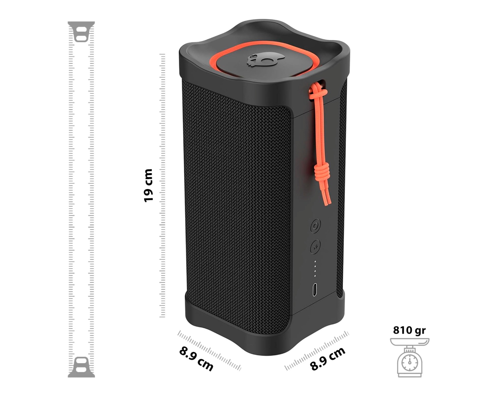 Foto 6 pulgar | Skullcandy Terrain Xl Altavoz Bluetooth Inalámbrico Contra Agua Ipx7 Negro