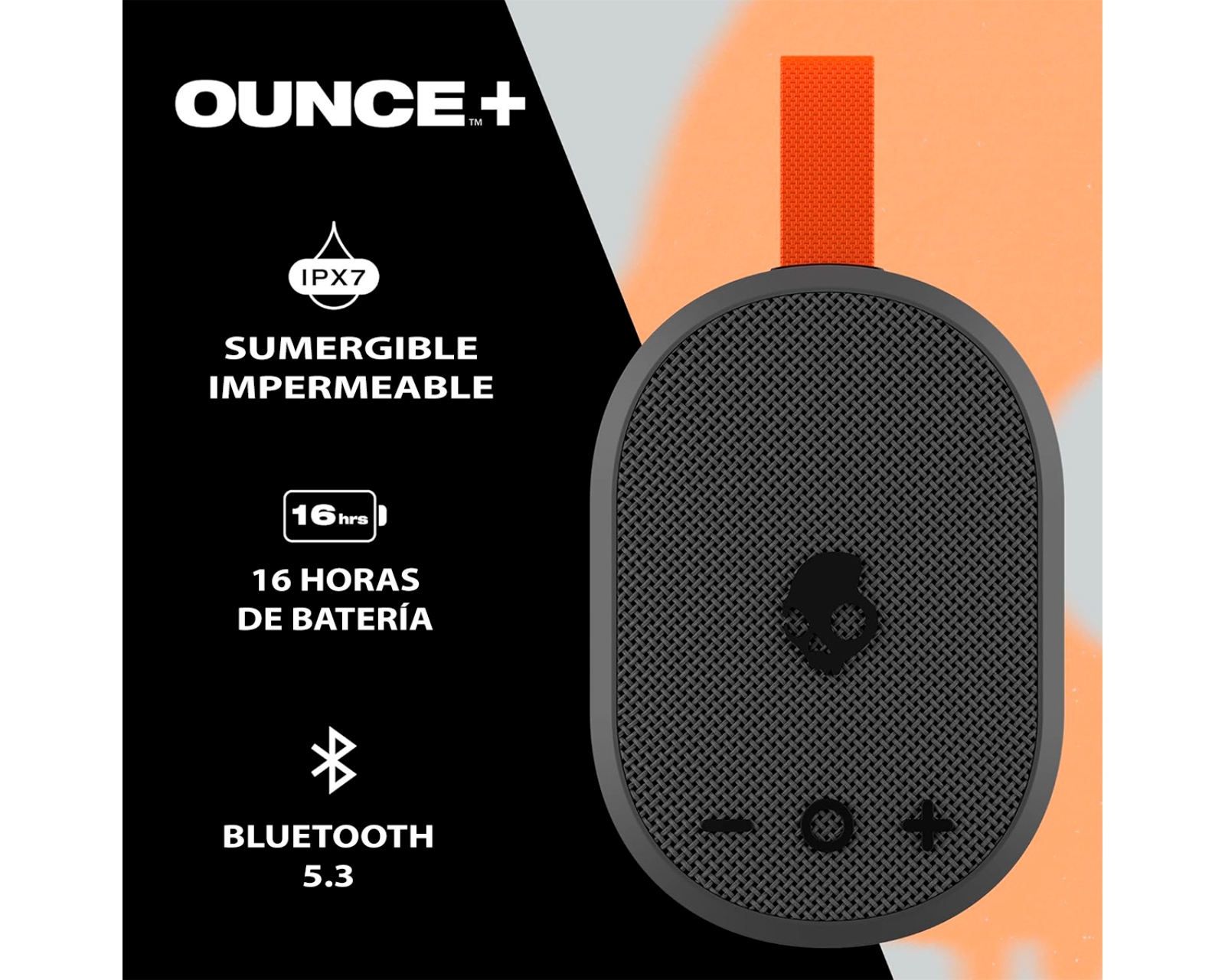 Foto 3 pulgar | Bocina con Bluetooth Portátil Skullcandy Ounce Gris