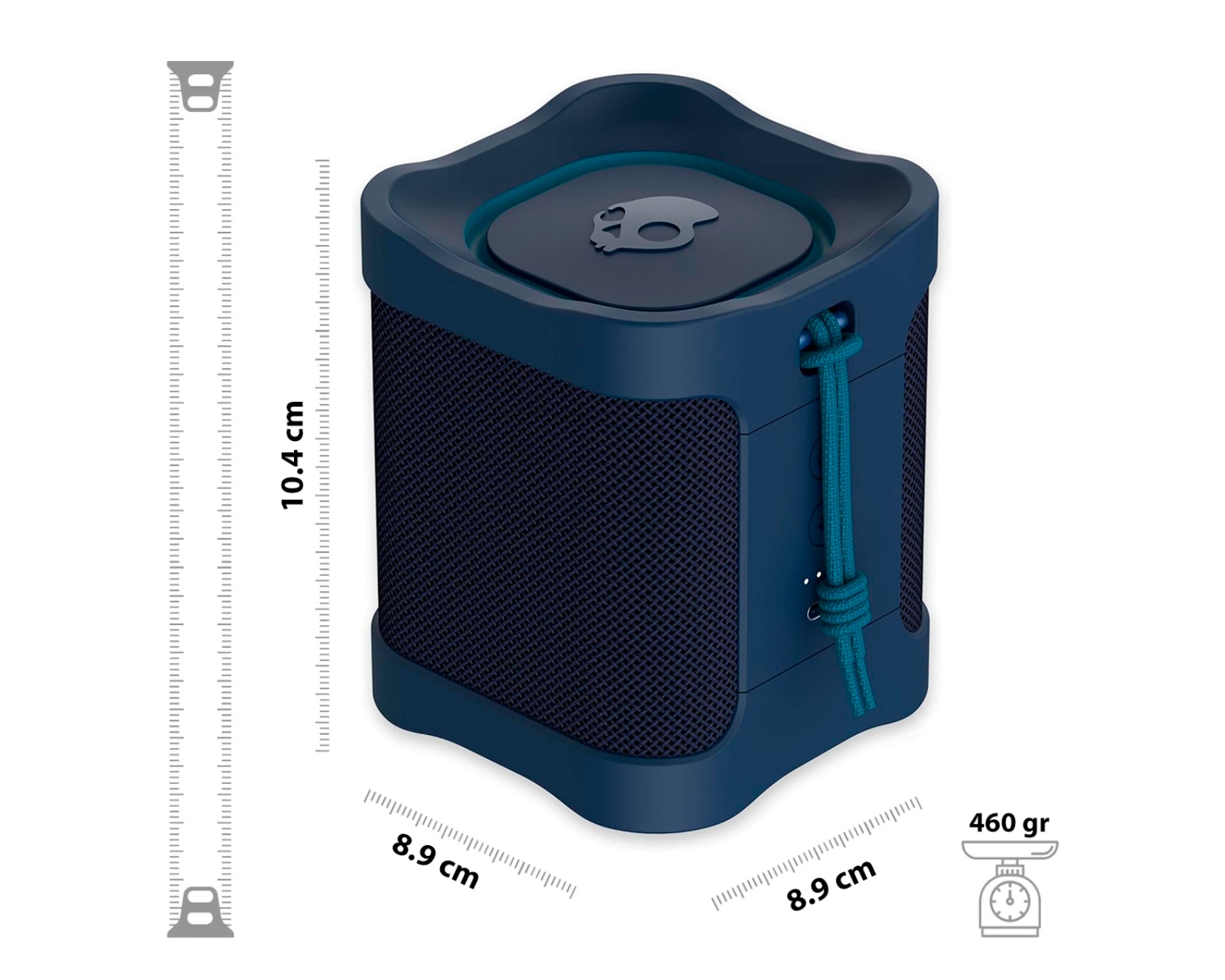 Foto 7 pulgar | Skullcandy Terrain Mini Altavoz Bluetooth Inalámbrico Contra Agua Ipx7 Azul