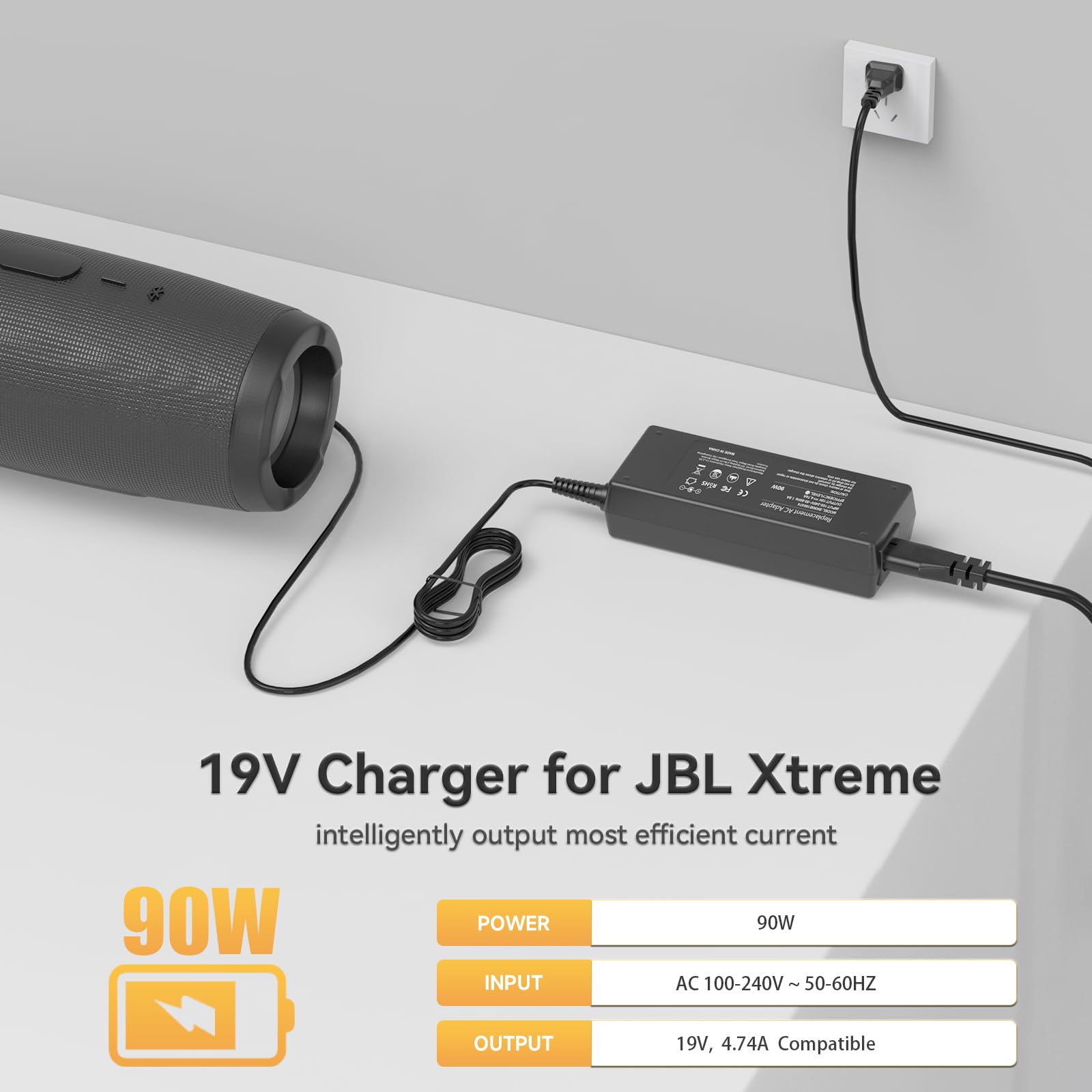 Foto 5 pulgar | Cargador 19 V 90 W para Altavoz JBL Xtreme 2 + JBL Boombox 1 2 - Venta Internacional
