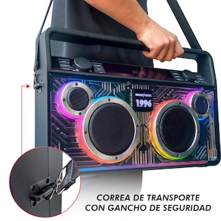 Foto 2 | Bocina Portátil Retro 1996 Bt Suspensión De Aire Broksonic