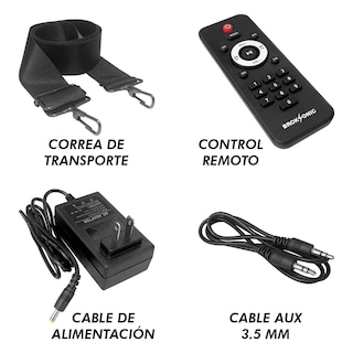 Foto 8 | Bocina Portátil Retro 1996 Bt Suspensión De Aire Broksonic