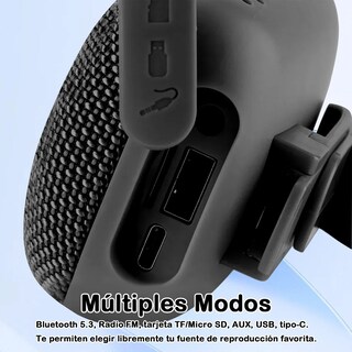 Foto 4 | Bocina Moto Bluetooth Con Sd, Radio Fm, 8w Resistente Al Agua