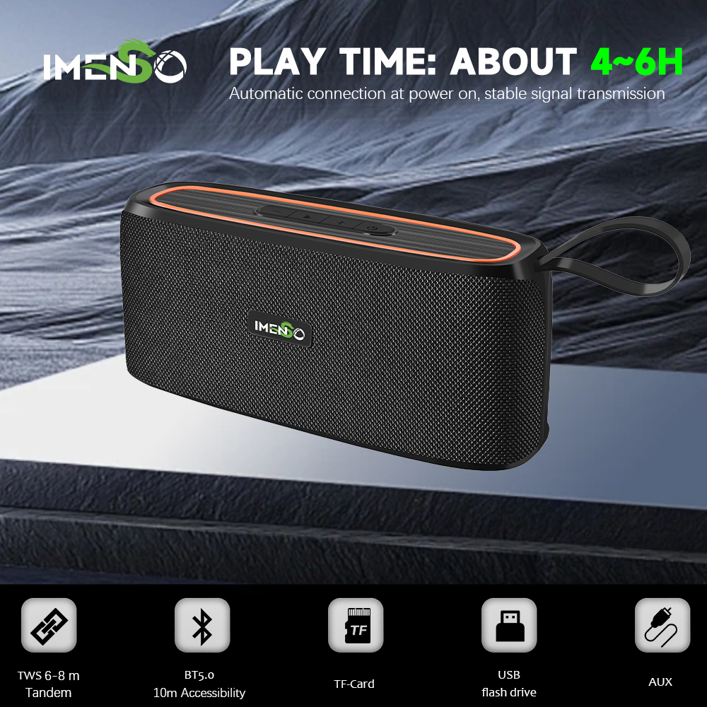 Foto 6 pulgar | Altavoz Bluetooth Imenso Ims-s1009 Exterior Portátil Rojo - Venta Internacional.