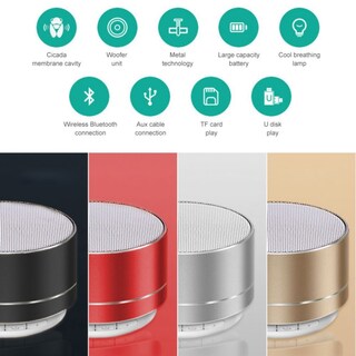 Foto 3 | Altavoz Bluetooth Portátil A10 Con Potencia De Salida De 3 W - Venta Internacional.