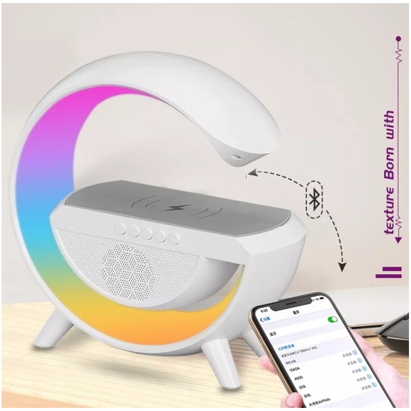 Foto 3 pulgar | Lámpara De Cargador Inalámbrico Con Altavoz Bluetooth Rgb Bt-2301 - Venta Internacional.