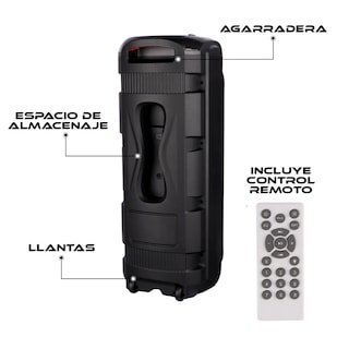 Foto 2 | Bocina Bafle Portátil Bluetooth 2 x 8 Pulgadas con Microfono