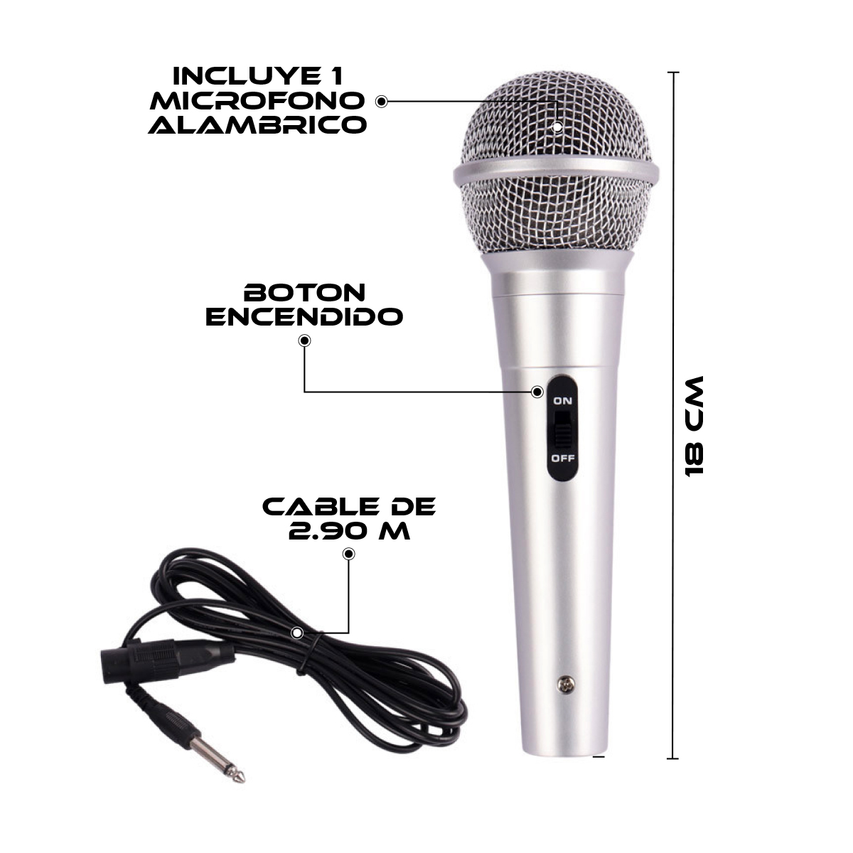 Foto 6 pulgar | Bocina Bafle Portátil Bluetooth 2 x 8 Pulgadas con Microfono