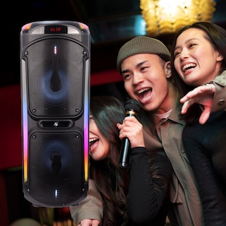 Foto 8 | Bocina Bafle Portátil Bluetooth 2 x 8 Pulgadas con Microfono