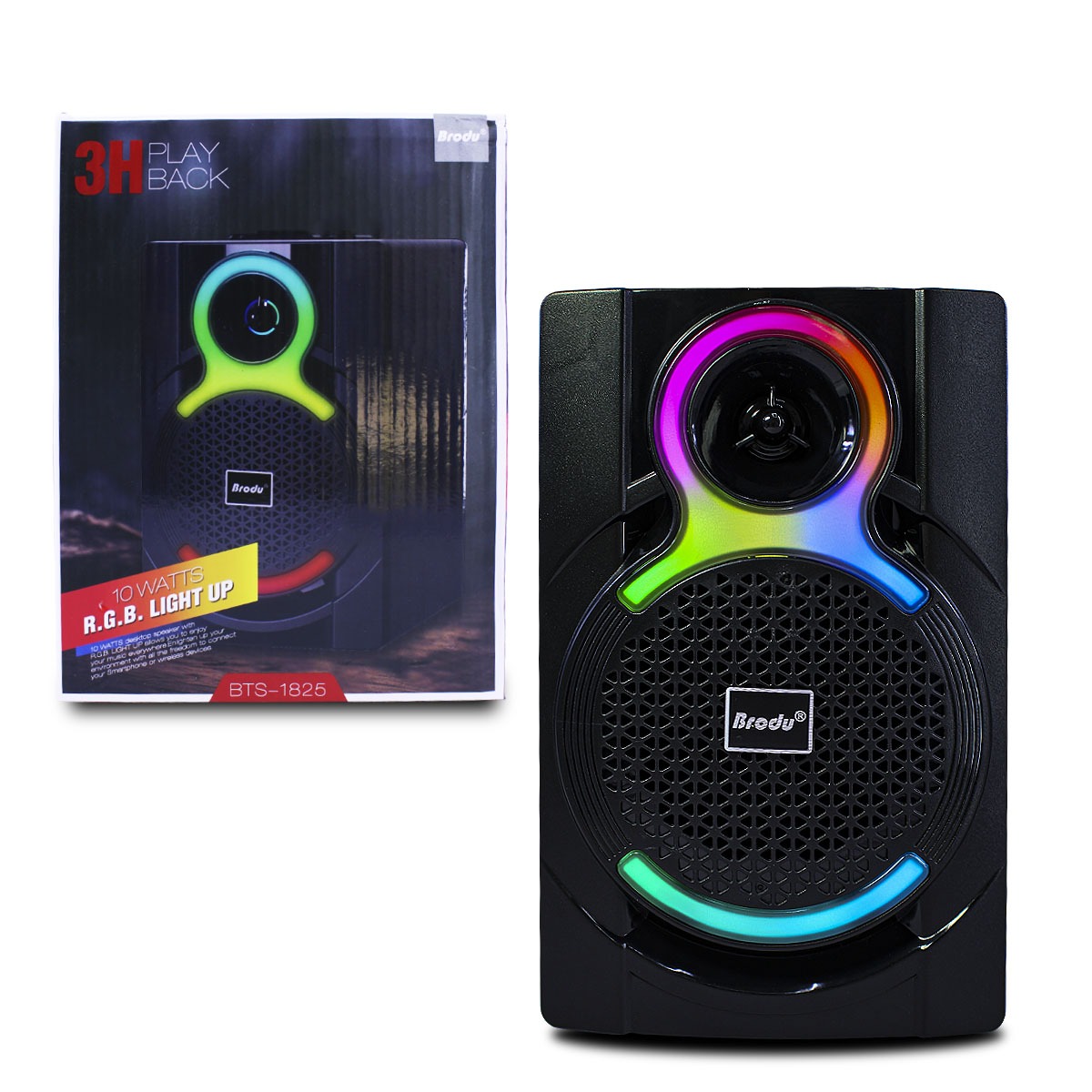 Bocina Bluetooth De 4 Pulgadas Con Luz Led Bts-1825