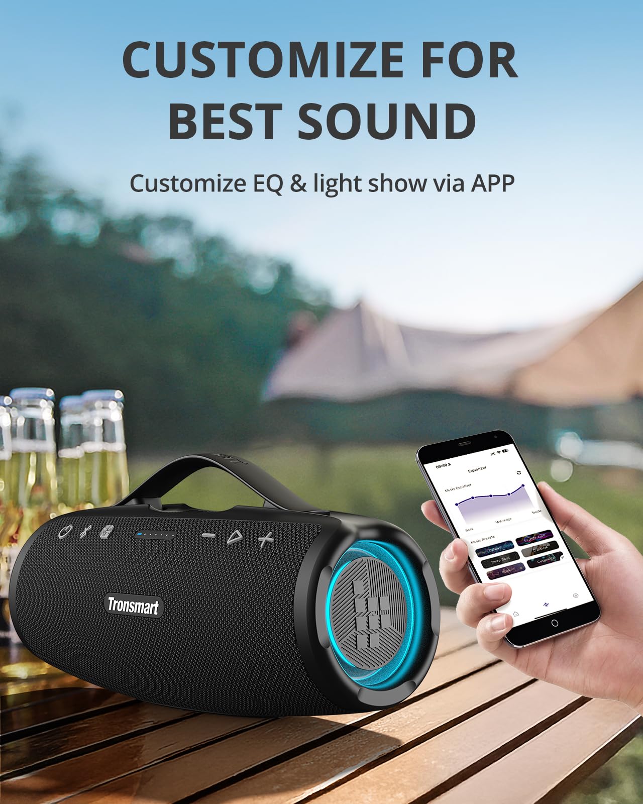 Foto 7 pulgar | Altavoz Bluetooth Portátil Tronsmart Mirtune S100 50w Negro - Venta Internacional.