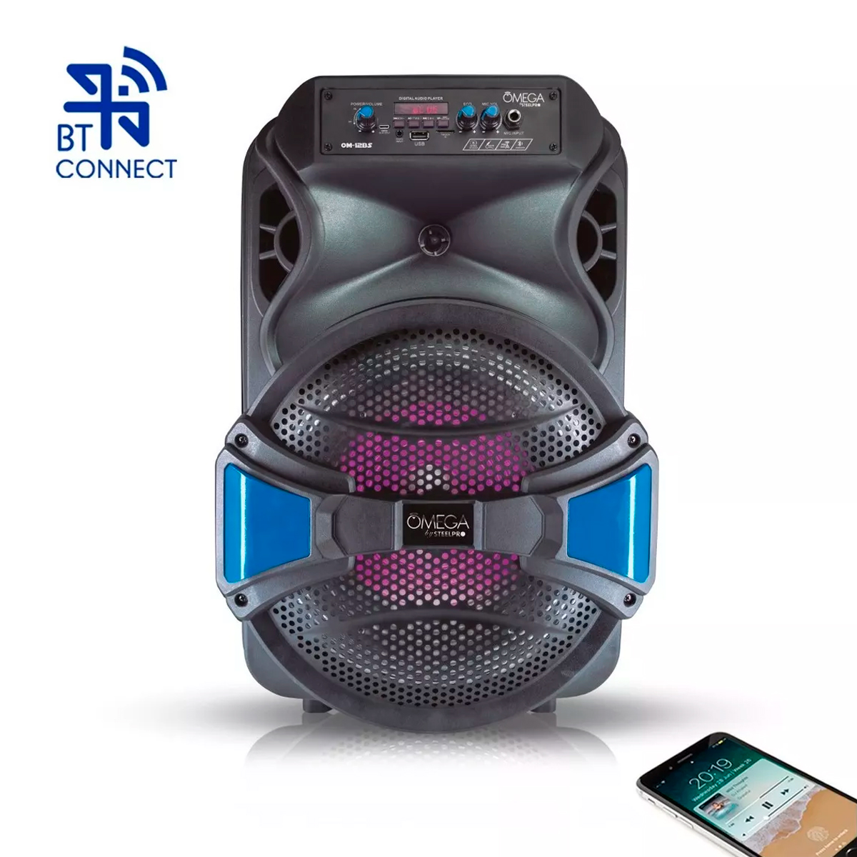 Foto 6 pulgar | Bocina Inalámbrica 12, Bluetooth, Luz Led, Tws Steelpro
