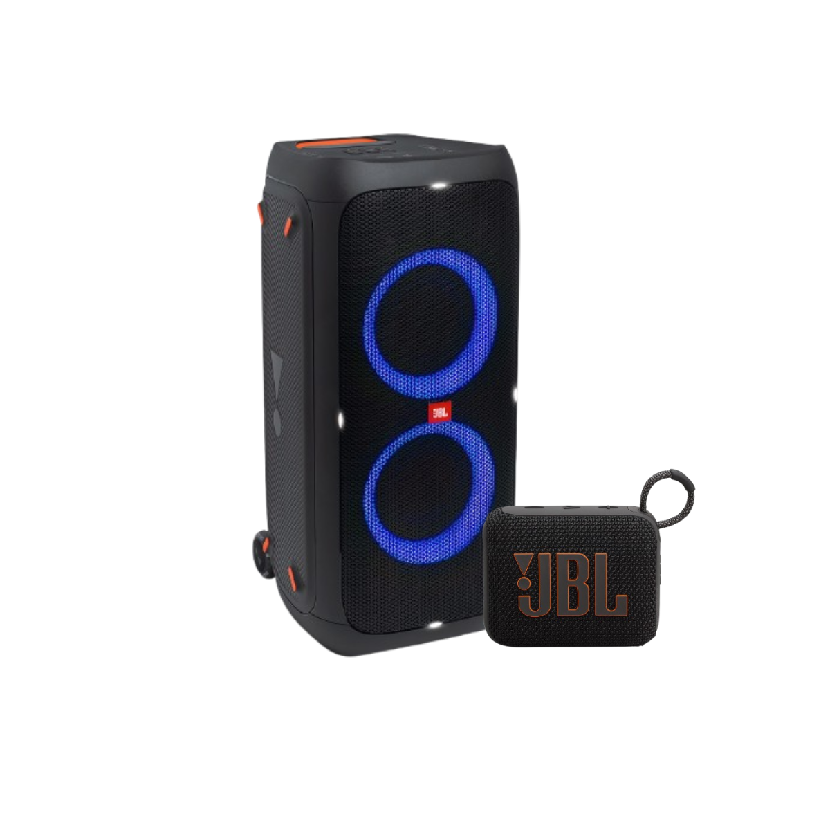 Combo Bocina JBL PartyBox 310 + JBL GO 4 con Luces