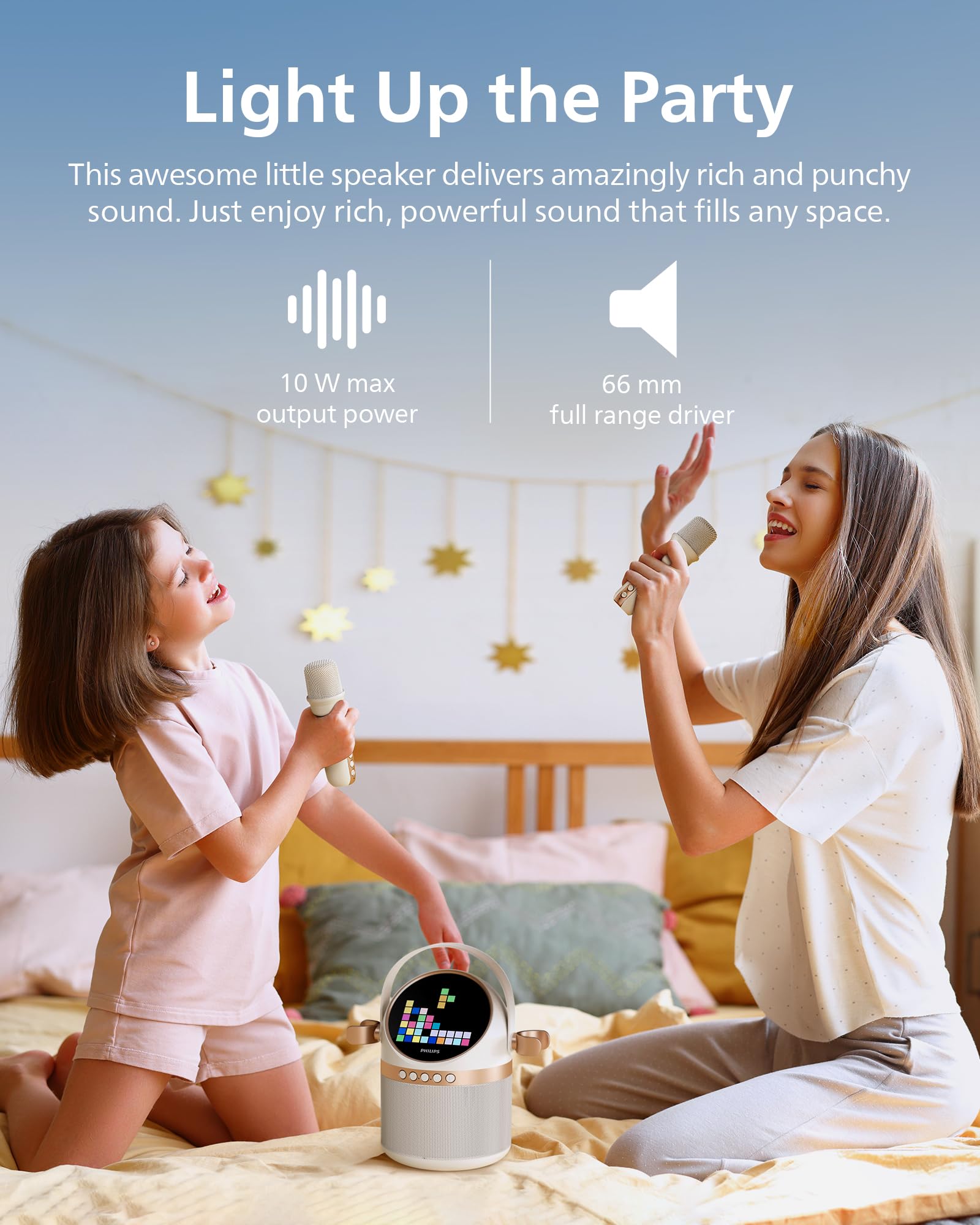 Foto 6 pulgar | Máquina Portátil De Karaoke Philips S2508 Con 2 Micrófonos - Venta Internacional.
