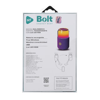 Foto 8 | Bocina Inalámbrica Portátil Stf Bolt 5w Protección Ipx3 Color Morado