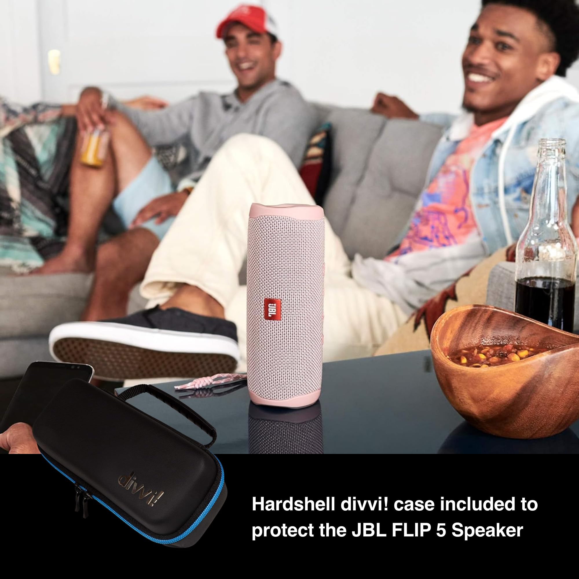 Foto 3 pulgar | Altavoz Jbl Flip 5 Pink con Funda Protectora Rígida - Venta Internacional