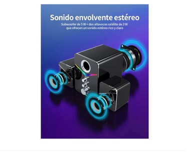 Foto 4 | Xtellar Bocinas Con Subwoofer Con Luces Rgb Led Para Pc/tv