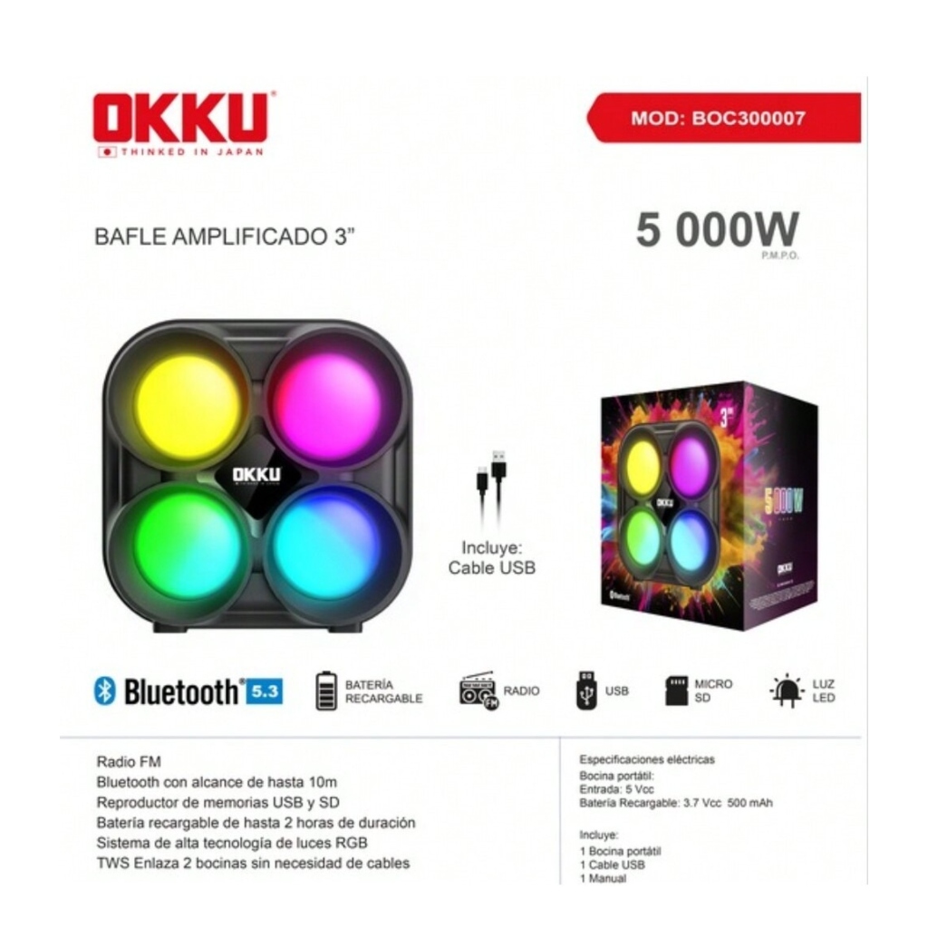 Foto 3 | Bocina Portátil Con Reproductor Digital Boc300007 Potencia Y Versatilidad En Cada Nota