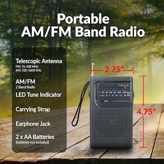 Foto 3 | Radio Portátil De Banda Am/fm Supersonic Sc-1105 Con Led Tune - Venta Internacional.
