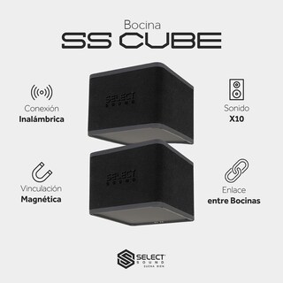 Foto 3 | Bocina Bluetooth Magnética Apilable Pack 2pzs Ss-cube Bt340