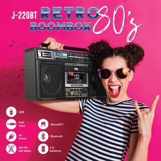 Foto 5 | Conversión De Mp3 Boombox Qfx J-220bt De Radio A Casete - Venta Internacional.