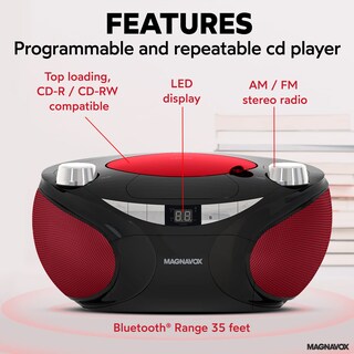 Foto 2 | Boombox Portátil Para Cd Magnavox Md6949 con Radio Am/fm y Bluetooth - Venta Internacional